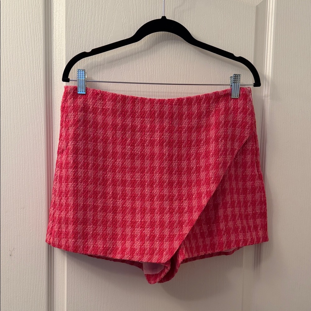Buddy Love Pink Plaid Skort